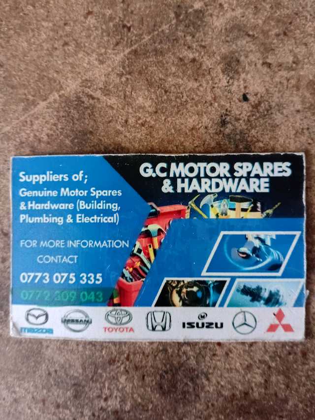 GC motor spares and hardware