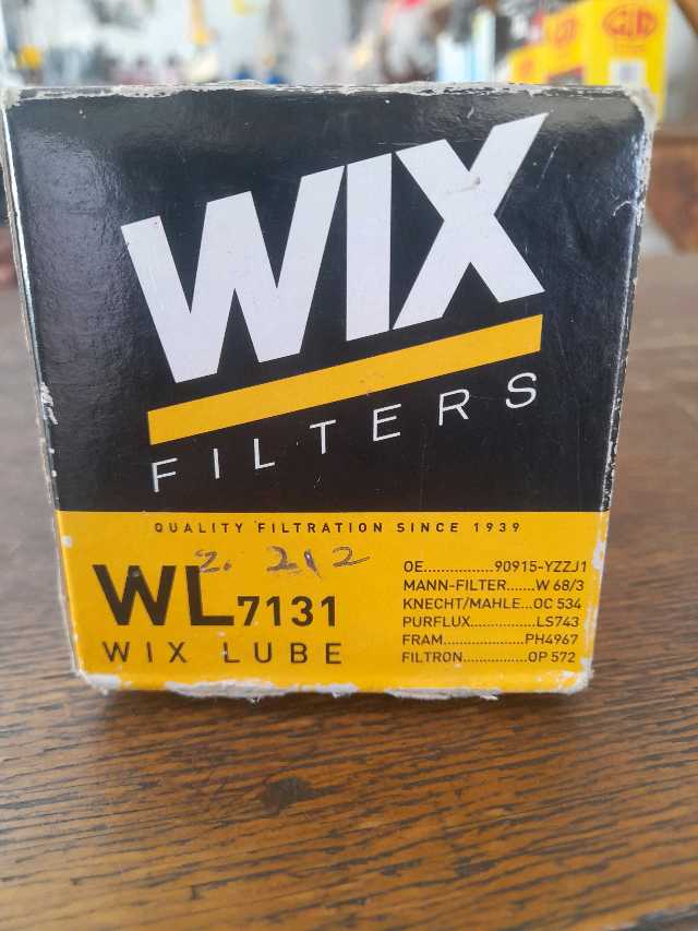 Will filters oil filter z212